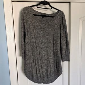 3/4 Sleeve Grey Express Shirt- Medium